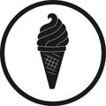Ice cream sticker.beach. vacation. bar. Logo ice cream